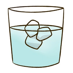 水が入ったコップのイラスト